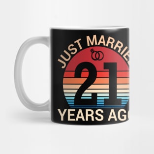 Just Married 21 Years Ago Husband Wife Married Anniversary Mug